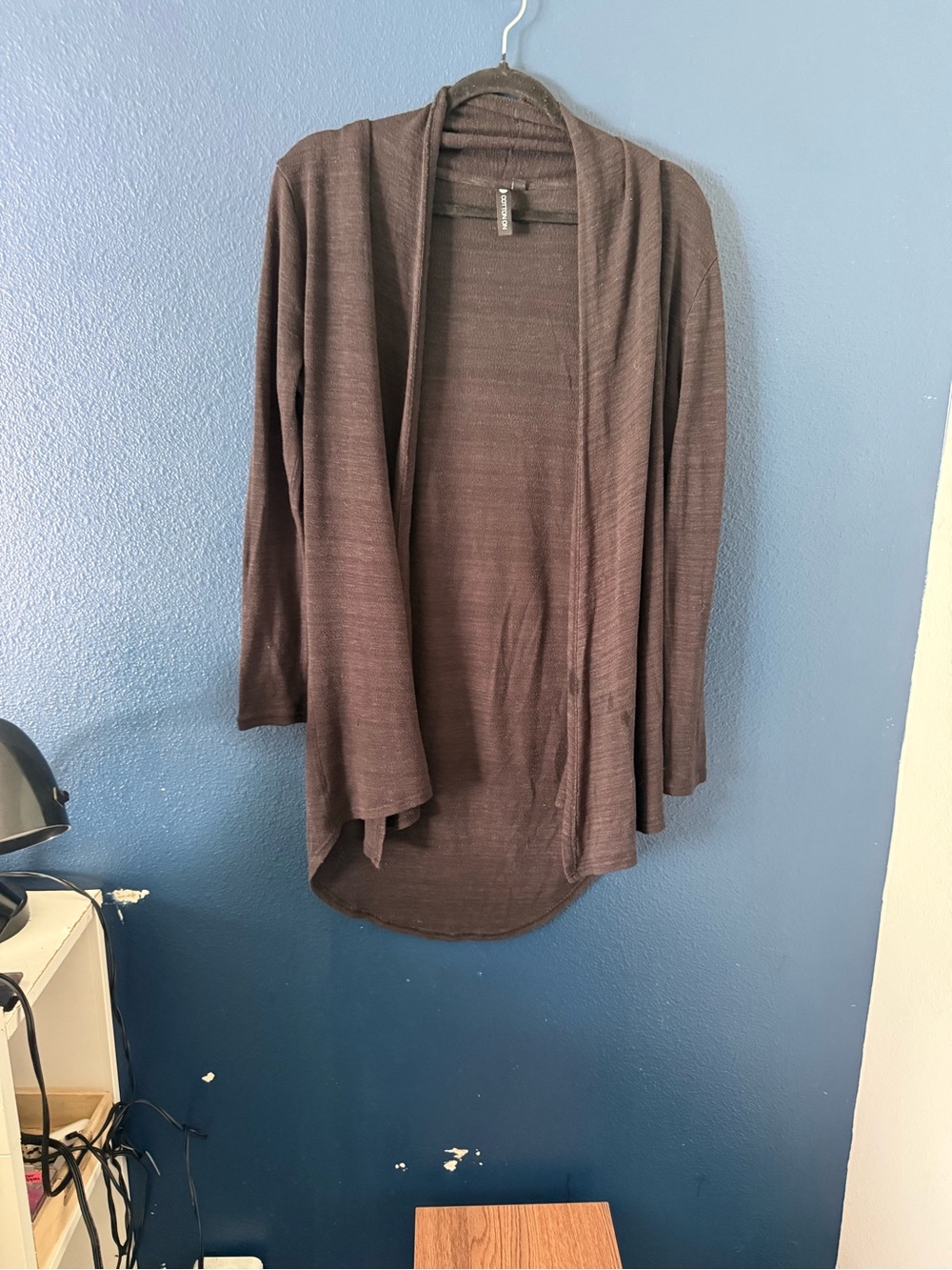 Lightweight Brown Open-Front Women's Cardigan - Picture 2 of 2